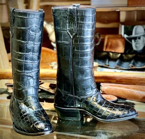 handmade alligator boots.